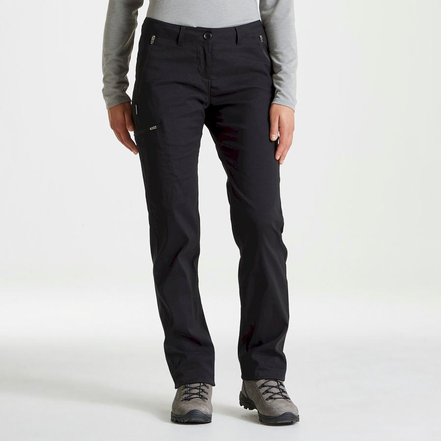 Black Craghoppers Expert Kiwi Pro Stretch Women's Trousers | BDY7750EL