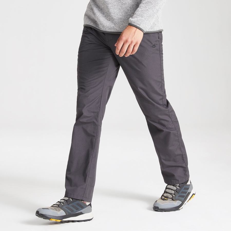 Black Craghoppers Kiwi Boulder Slim Men's Trousers | QNR4947UP