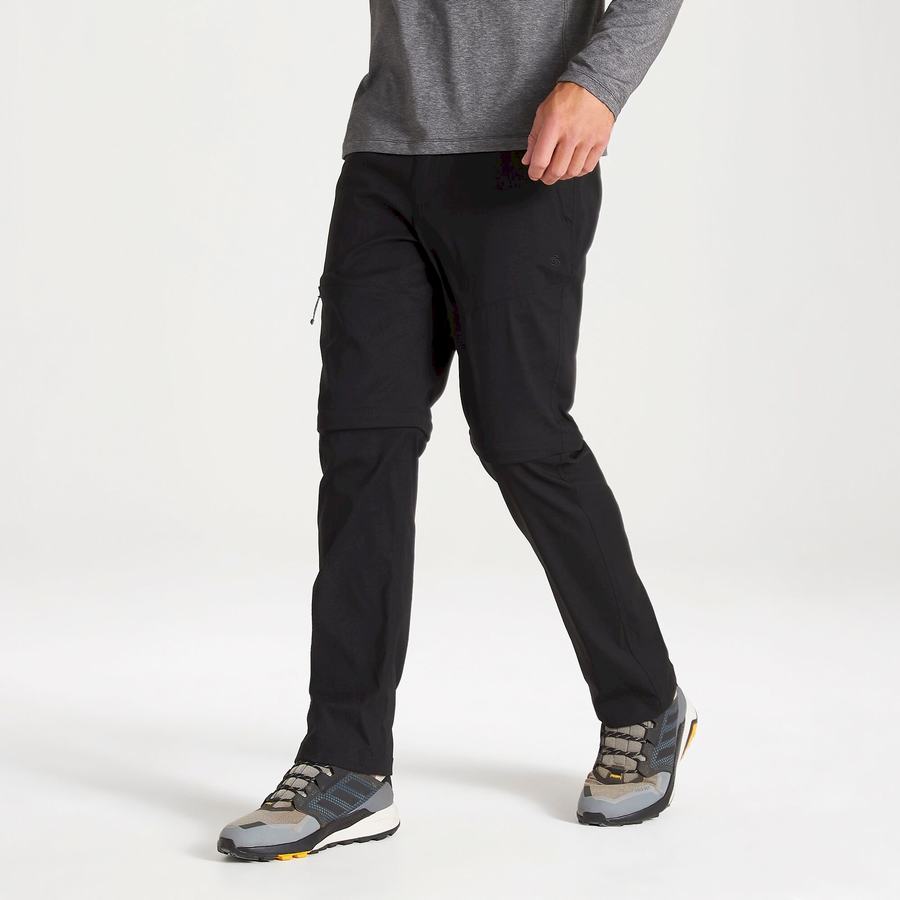 Black Craghoppers Kiwi Pro II Men's Trousers | YZT557NQ