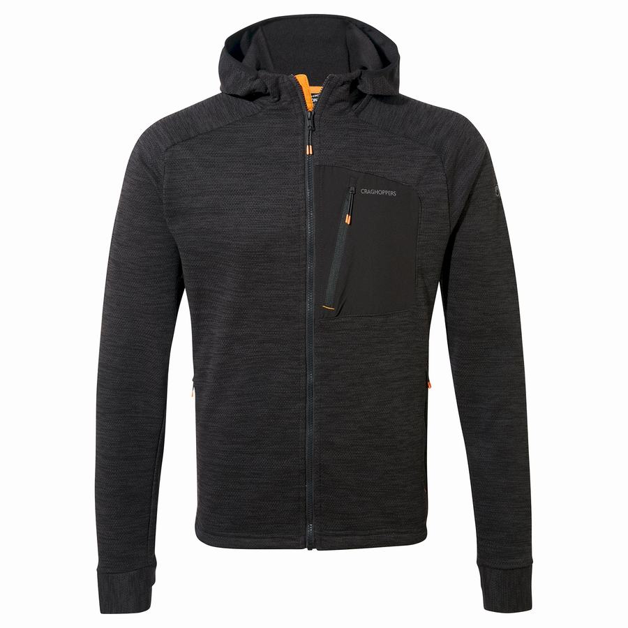 Black Craghoppers Tarbert Hooded Men's Jackets | LEI1091CP