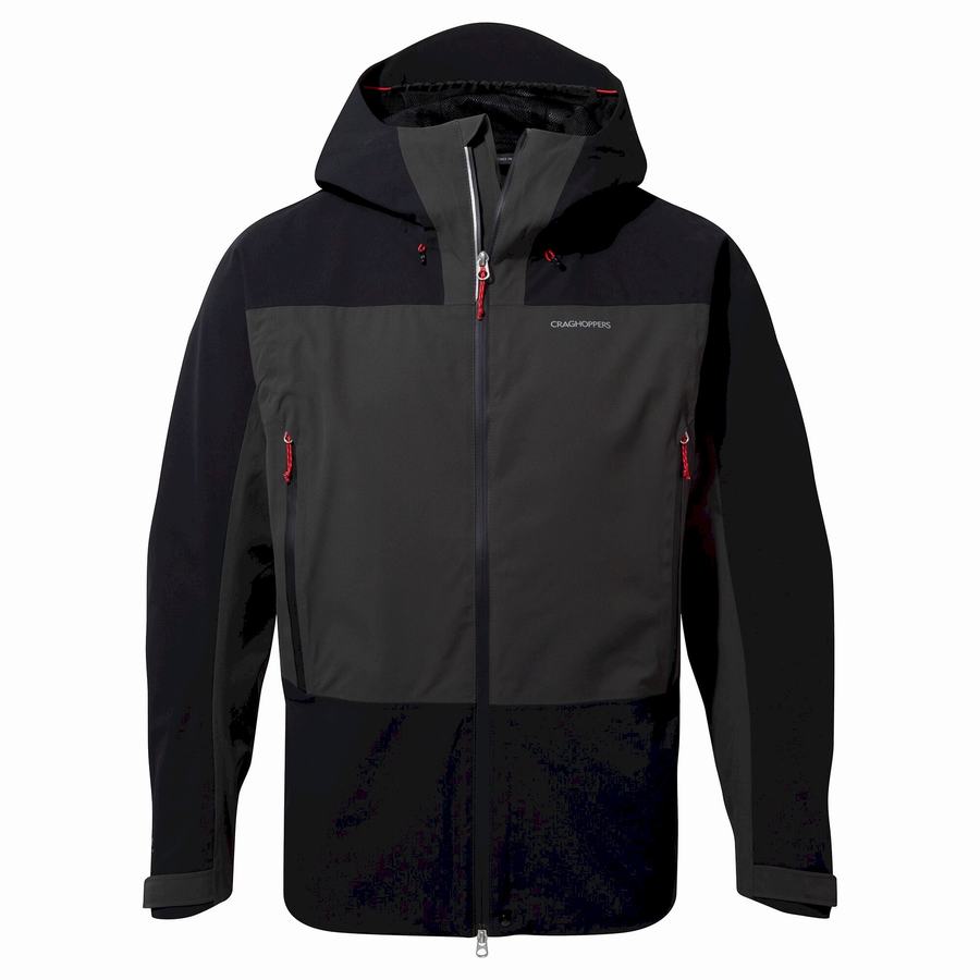 Black Craghoppers Waterproof Gryffin Men's Jackets | MIC9281AF