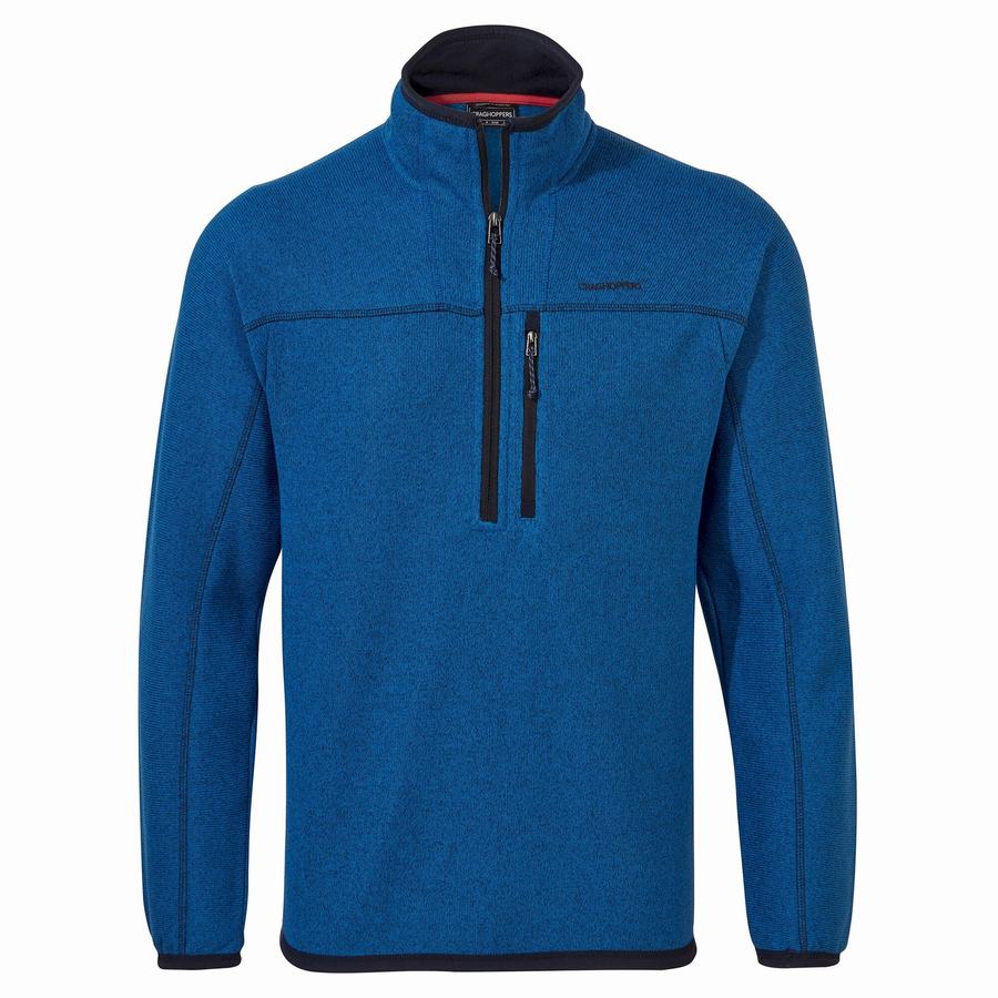 Blue Craghoppers Torney Half Zip Men's Sweaters | ZPG8250XY