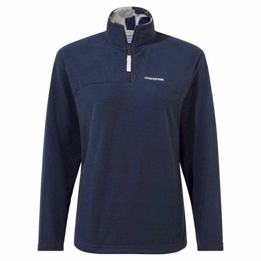 Blue Navy Craghoppers Cabrillo Half Zip Women's Sweaters | EBG8749PR