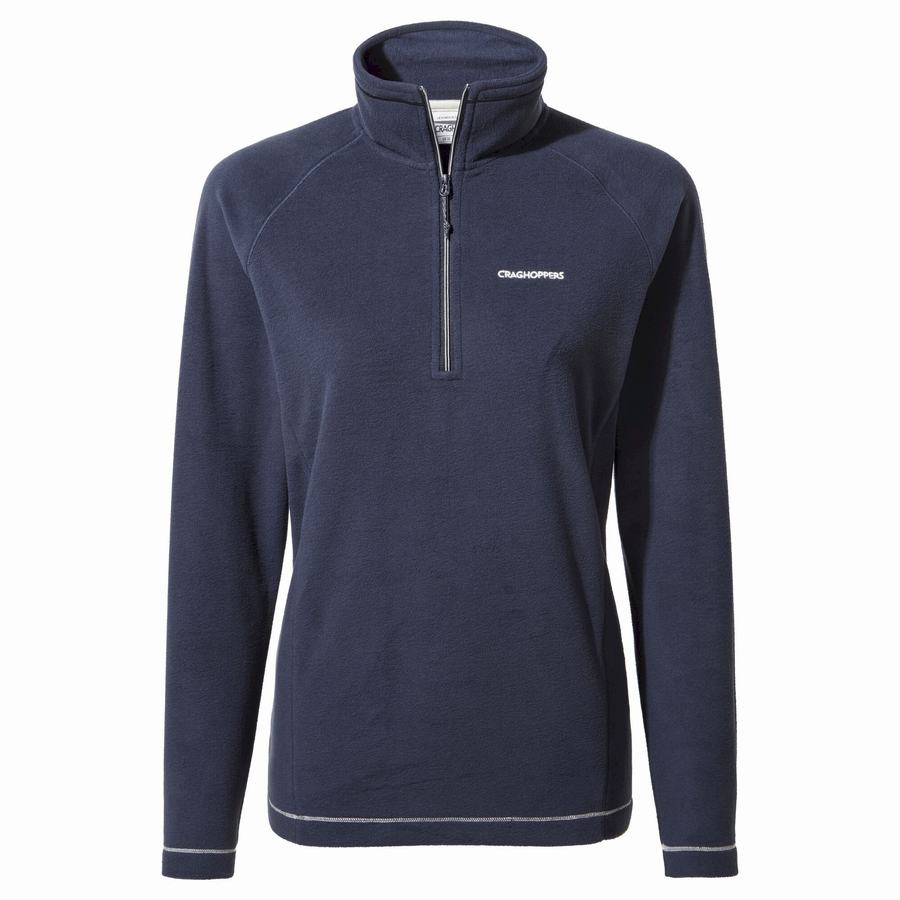 Blue Navy Craghoppers Miska Half Zip Women's Sweaters | PEG5643RB