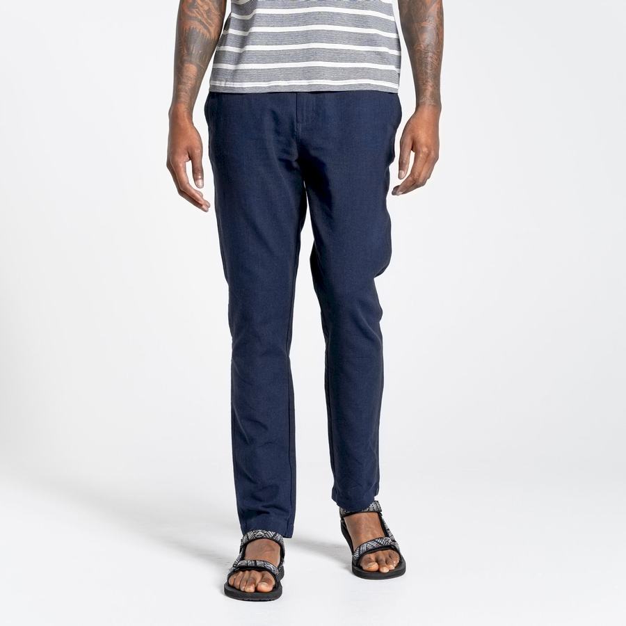 Blue Navy Craghoppers Nosibotanical Buck Men's Trousers | GCE6697ZH