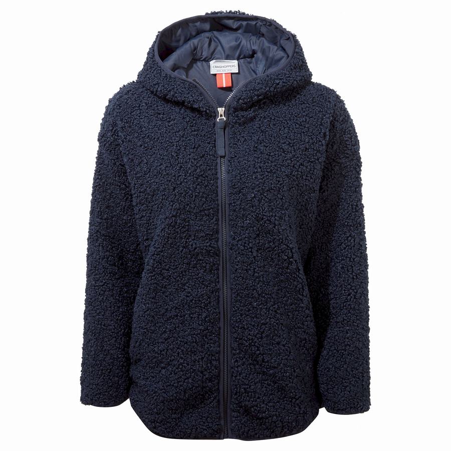 Blue Navy Craghoppers Orlena Hooded Women's Jackets | DIZ6610JI