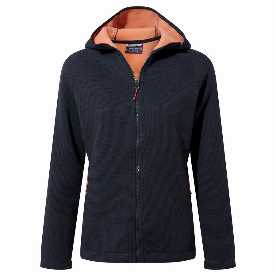 Blue Navy Craghoppers Silvia Hooded Women's Jackets | CZU4875AV