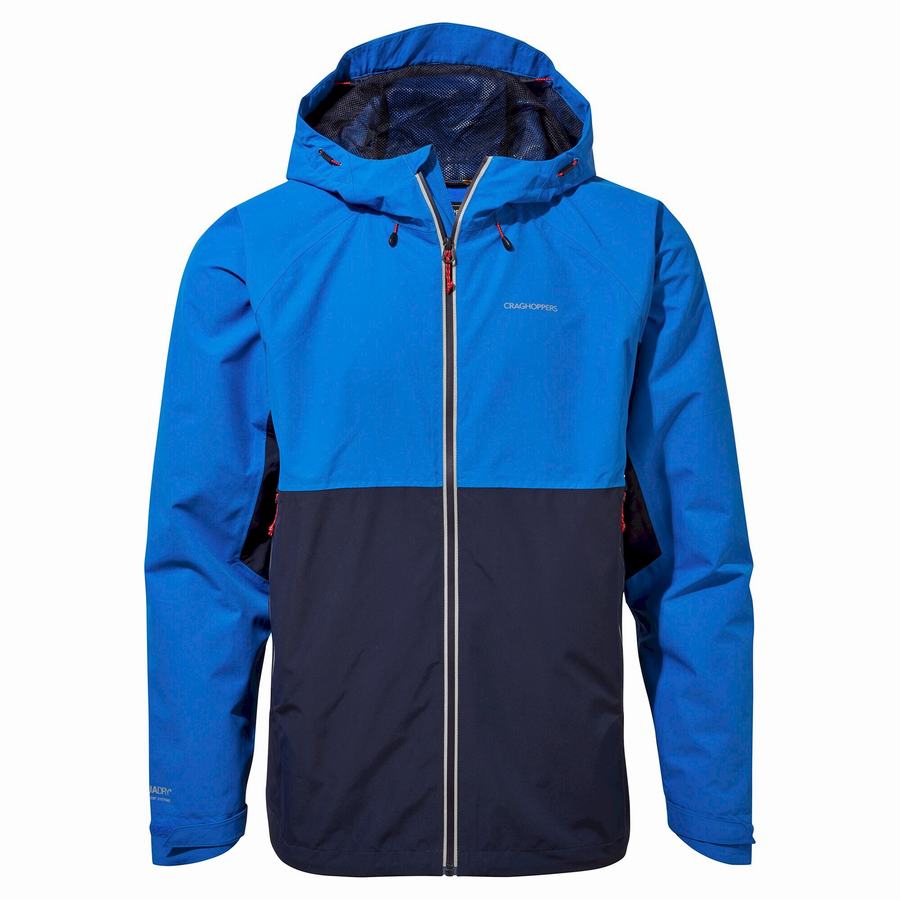 Blue Navy Craghoppers Waterproof Atlas Men's Jackets | WYM4442MU