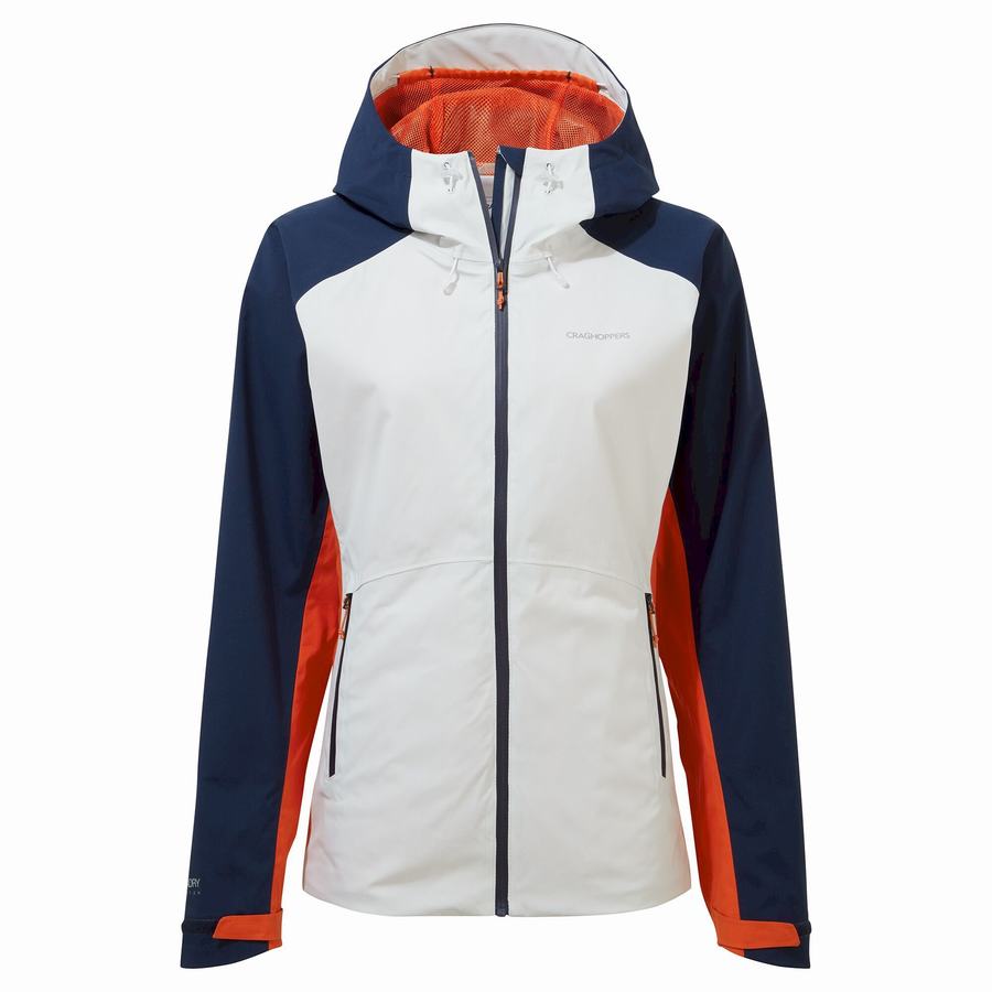 Blue Navy Grey Orange Craghoppers Anza Women's Jackets | URL2420JE