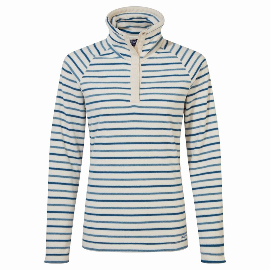 Blue Stripes Craghoppers Ella Overhead Women's Sweaters | WEJ8989PW