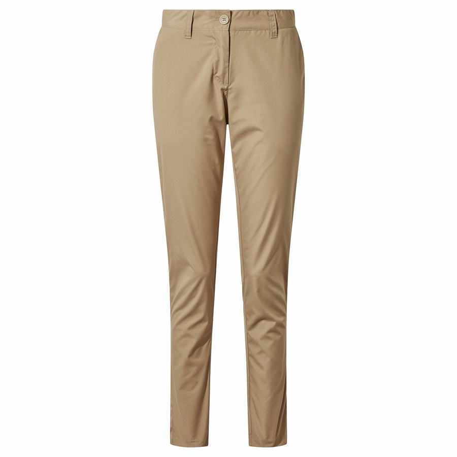 Dark Khaki Craghoppers NosiDefence Capella Women's Trousers | SFE2136MI