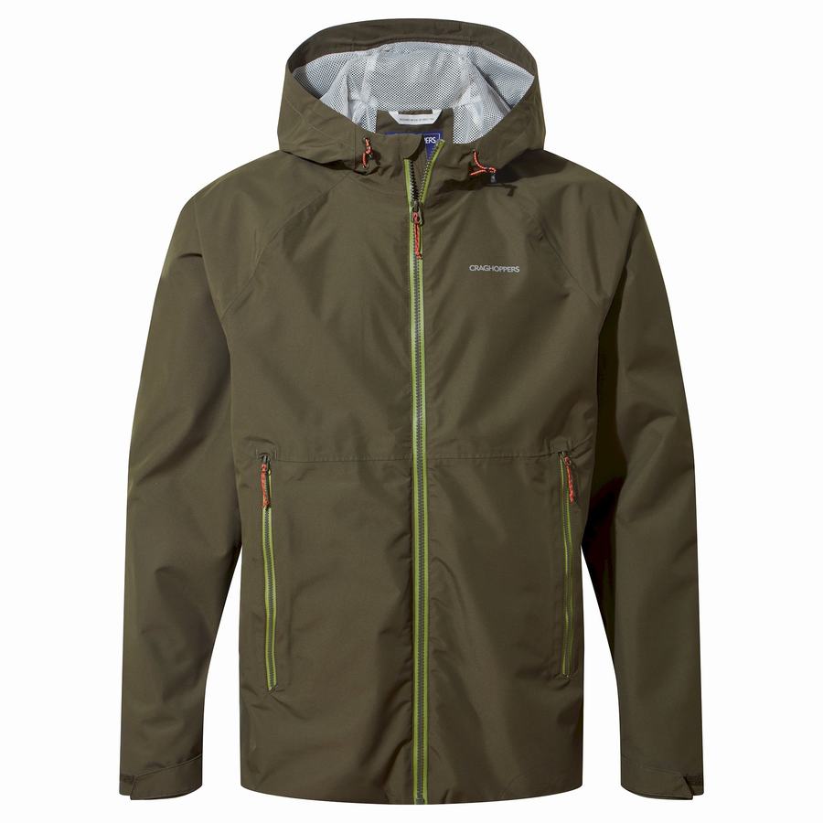 Green Craghoppers Sebastian Men's Jackets | YTO6516JR