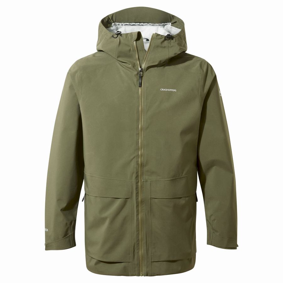 Green Craghoppers Toledo GORE-TEX Men's Jackets | OBE513JQ