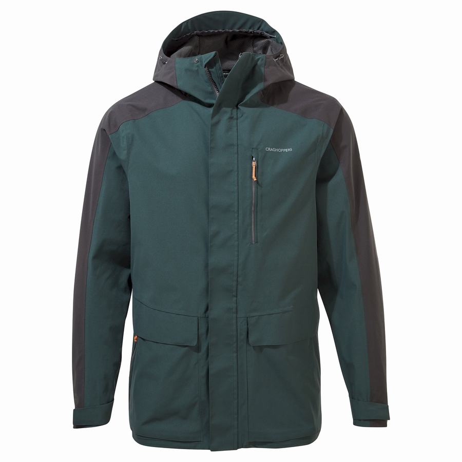 Green Craghoppers Waterproof Lorton Men's Jackets | XIX8194KD