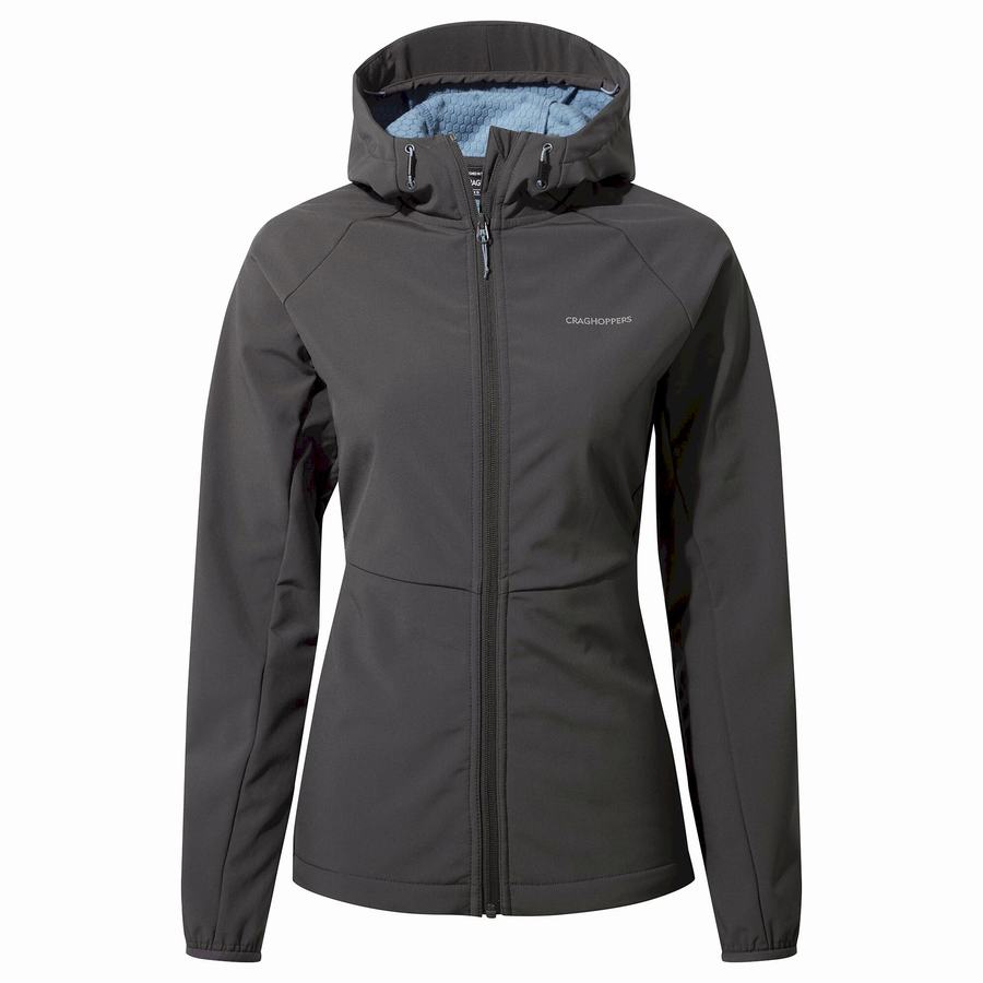 Grey Blue Craghoppers Kalti Weatherproof Hooded Women's Jackets | TPU4549FG