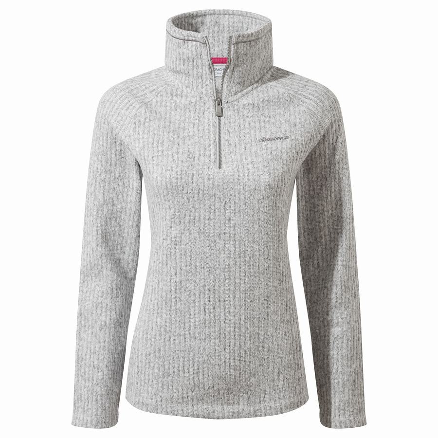 Grey Craghoppers Eveline Half Zip Women's Sweaters | QTC2992IC