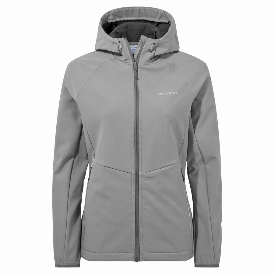 Grey Craghoppers Kalti Weatherproof Hooded Women's Jackets | ERV5275IC