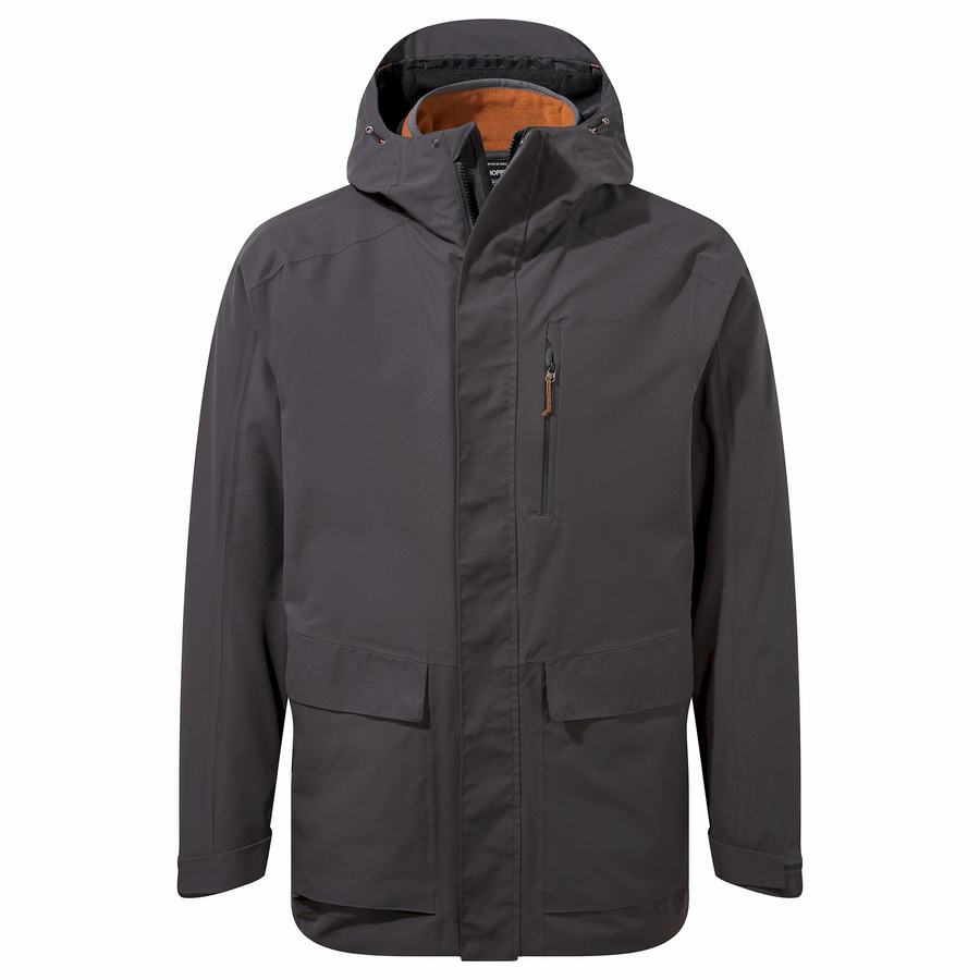 Grey Craghoppers Lorton 3 In 1 Men's Jackets | ZID411CC