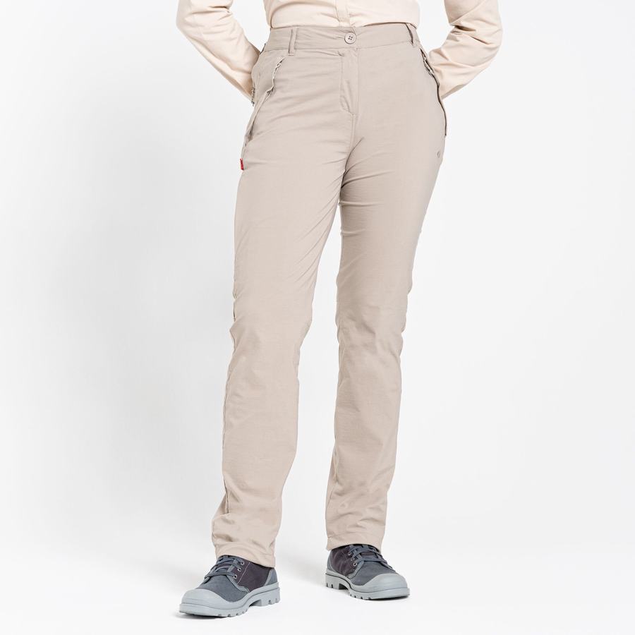 Light Brown Craghoppers NosiLife Pro II Women's Trousers | HLL4139PQ