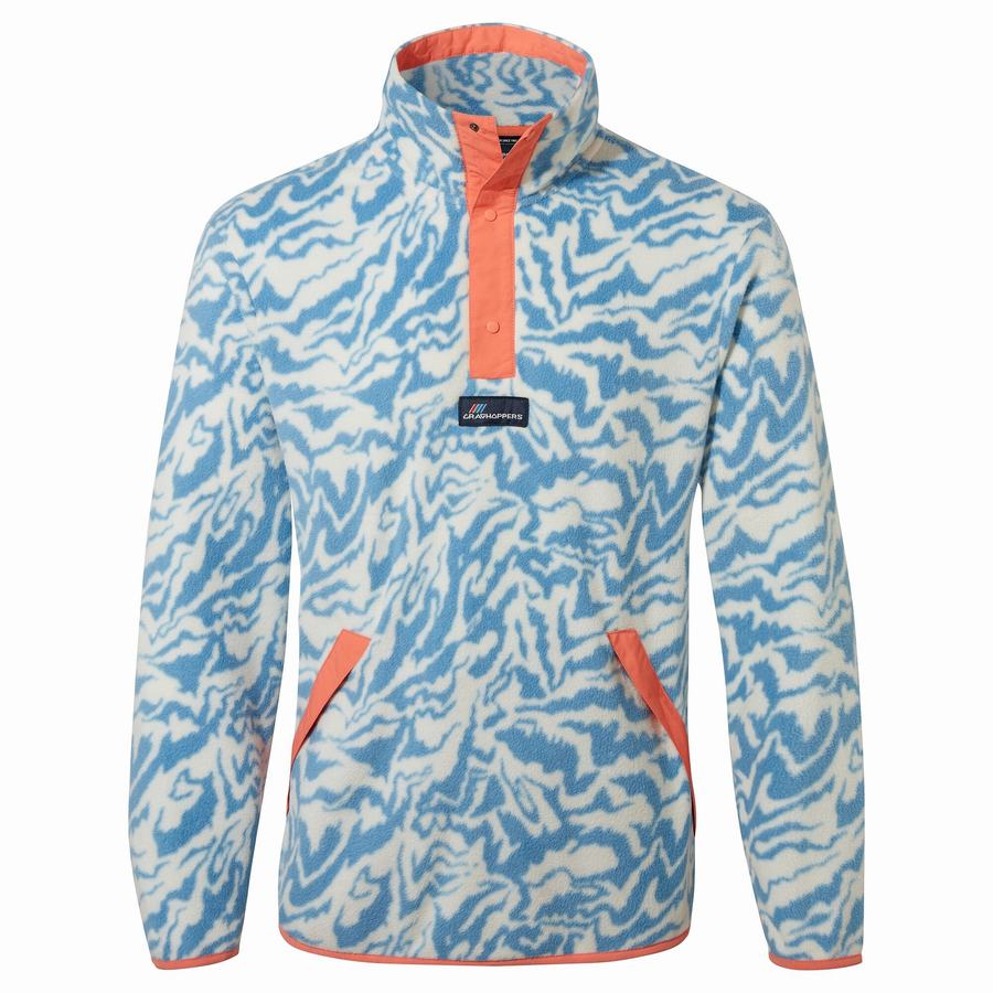 Light Turquoise Craghoppers Teton Overhead Men's Sweatshirts | XTN5553SJ