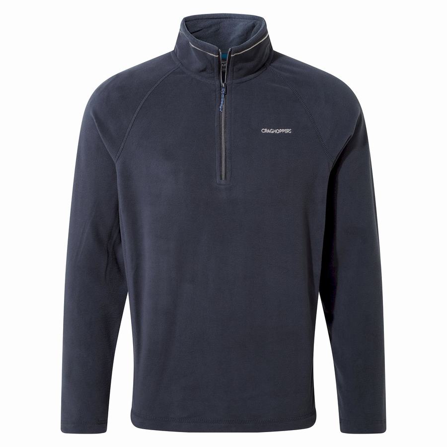 Navy Blue Craghoppers Corey Half Zip Men's Sweaters | CNT761YU