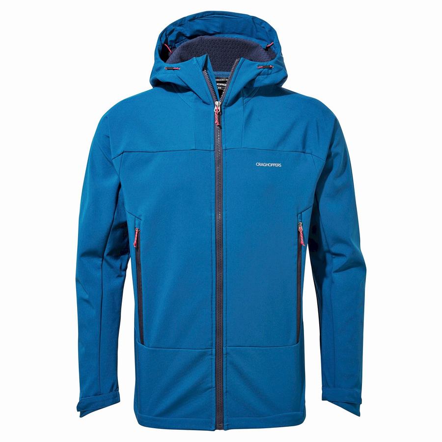 Navy Blue Craghoppers Tripp Hooded Men's Jackets | EPA9077TN