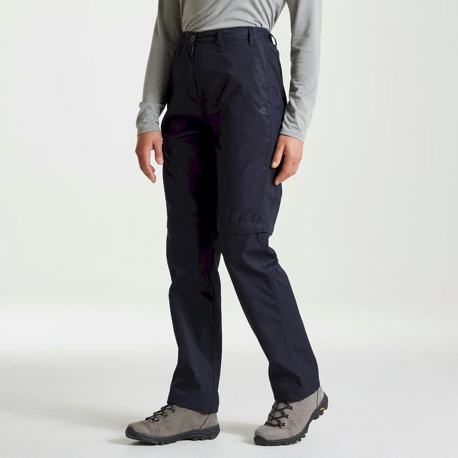 Navy Craghoppers Expert Kiwi Women's Trousers | QNQ8087IP