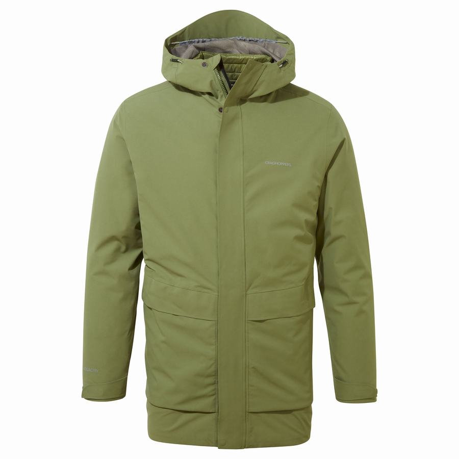 Olive Green Craghoppers Lorton Pro 3 in 1 Men's Jackets | YJH8824TK