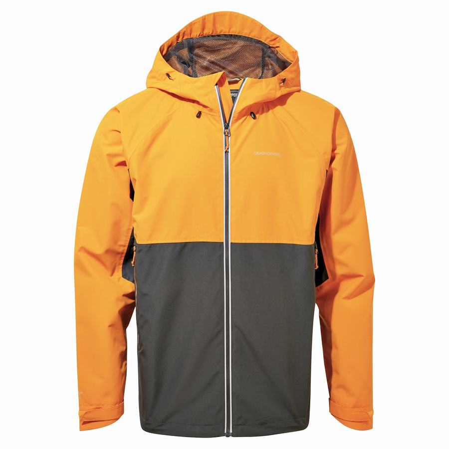 Orange Black Craghoppers Waterproof Atlas Men's Jackets | GQK1021JA