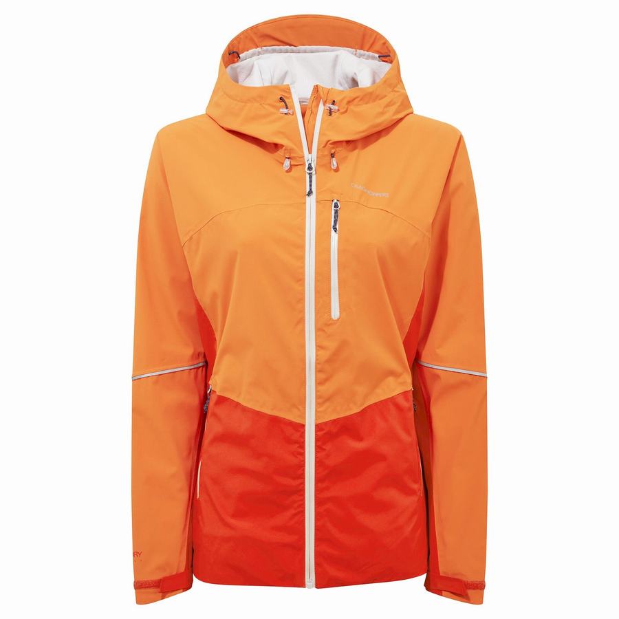 Orange Craghoppers Waterproof Dynamic Women's Jackets | BGY5711VS