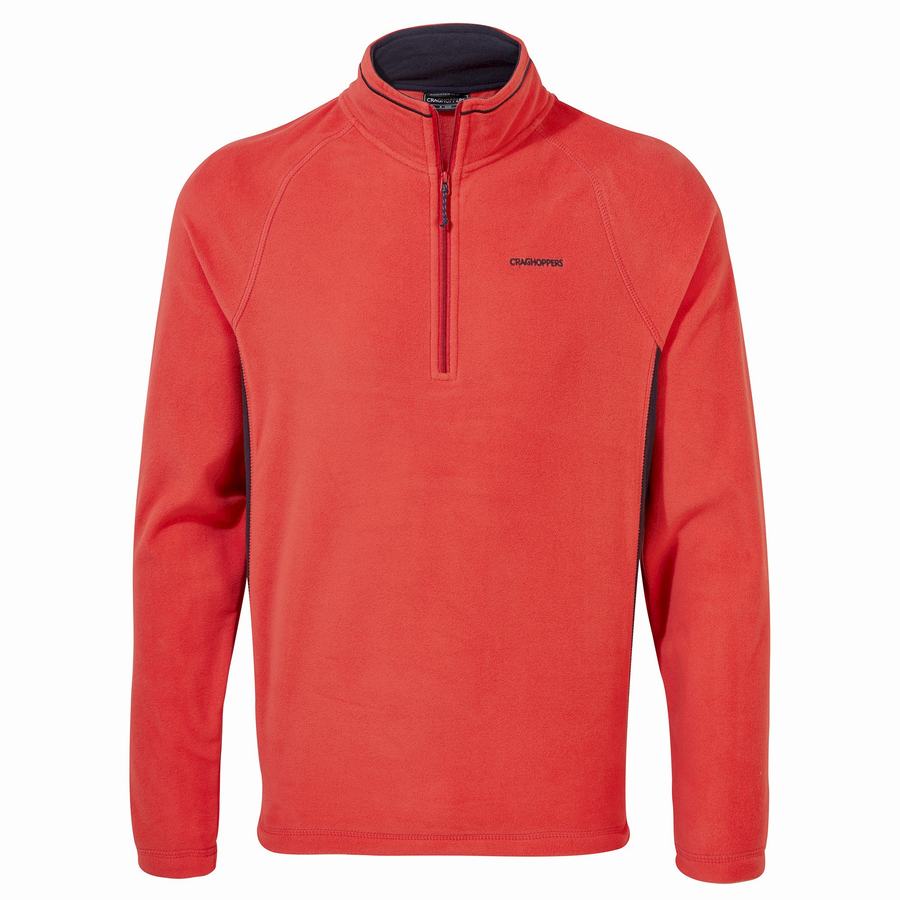 Orange Red Navy Craghoppers Corey Half Zip Men's Sweaters | VGG1367WF