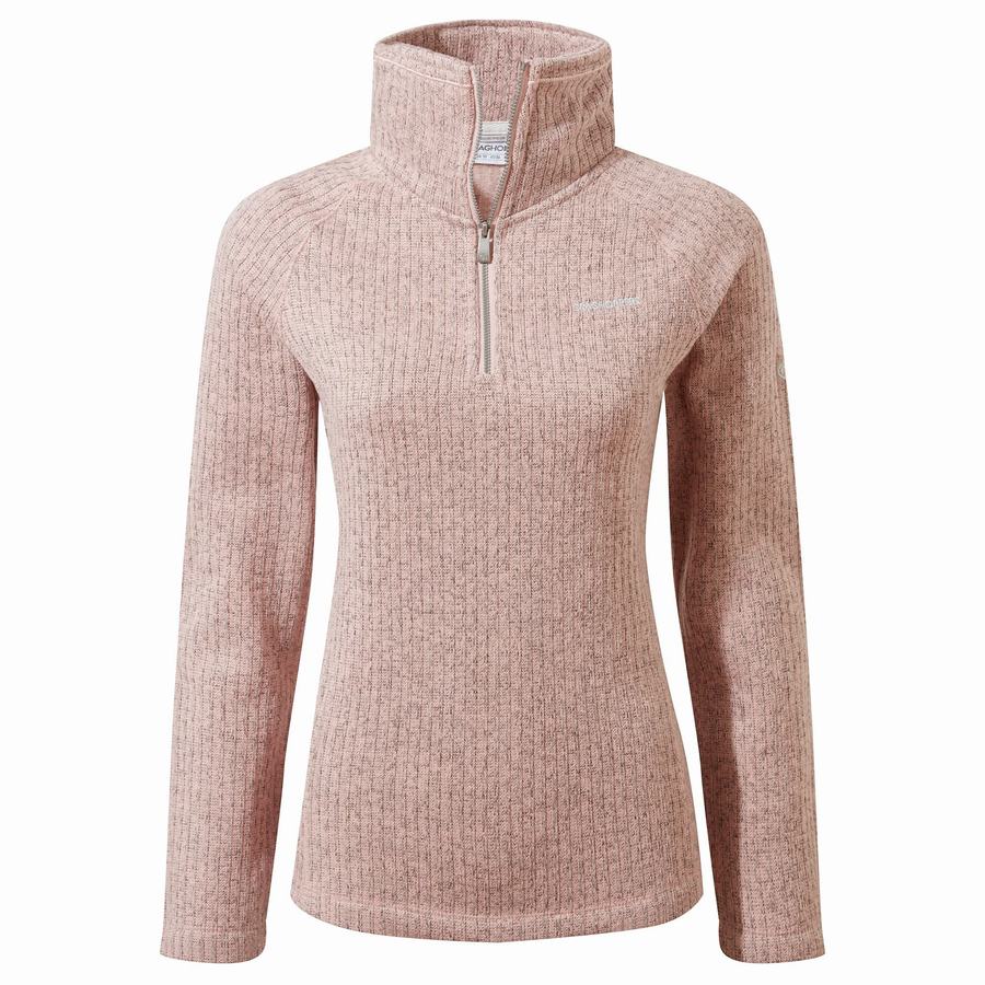 Pink Craghoppers Eveline Half Zip Women's Sweaters | CVL9024GN