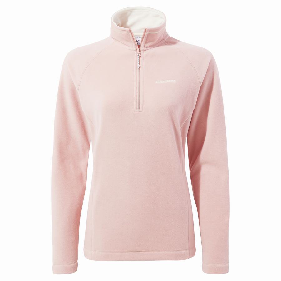 Pink Craghoppers Miska Half Zip Women's Sweaters | RUC7358AF