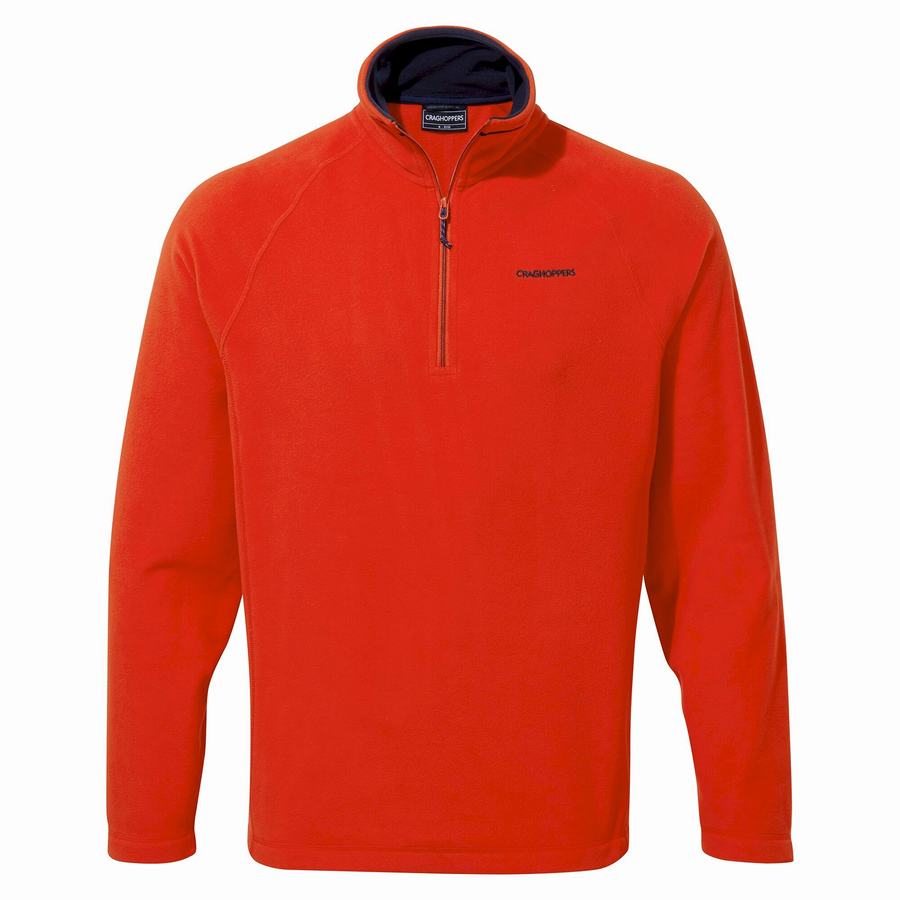 Red Craghoppers Corey Half Zip Men's Sweaters | XPP7743KE