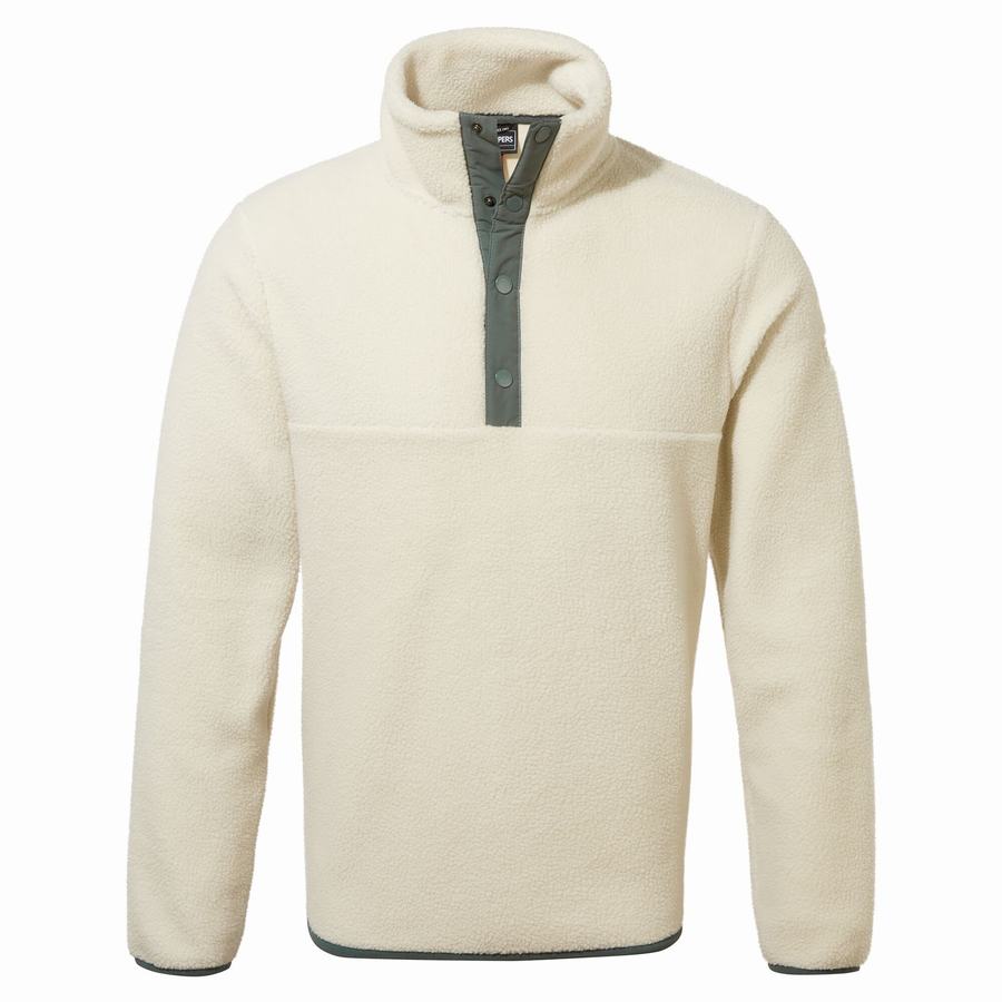 White Craghoppers Sulivan Overhead Men's Sweaters | EQV9342CE