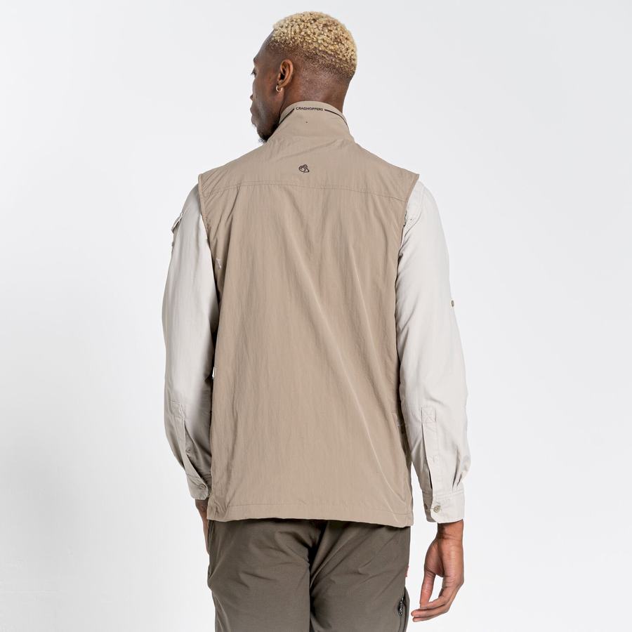 Beige Craghoppers NosiLife Adventure II Men's Gilets | DDG6335JI