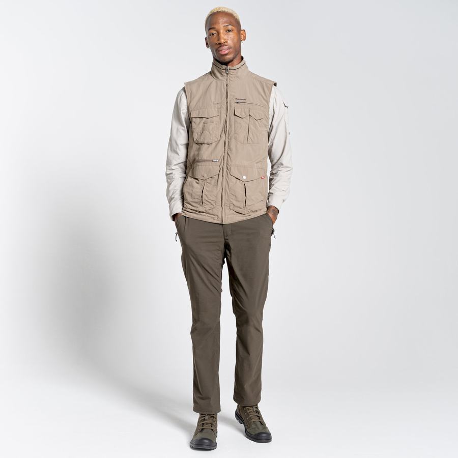 Beige Craghoppers NosiLife Adventure II Men's Gilets | DDG6335JI