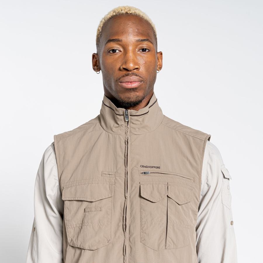 Beige Craghoppers NosiLife Adventure II Men's Gilets | DDG6335JI