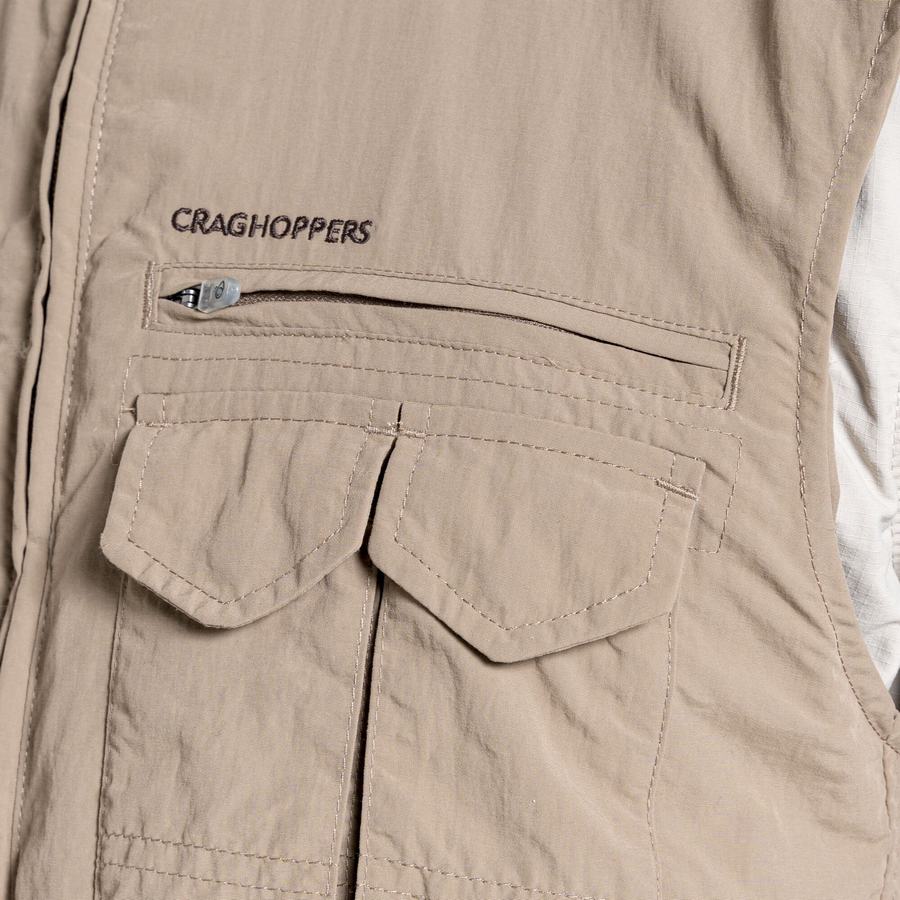 Beige Craghoppers NosiLife Adventure II Men's Gilets | DDG6335JI