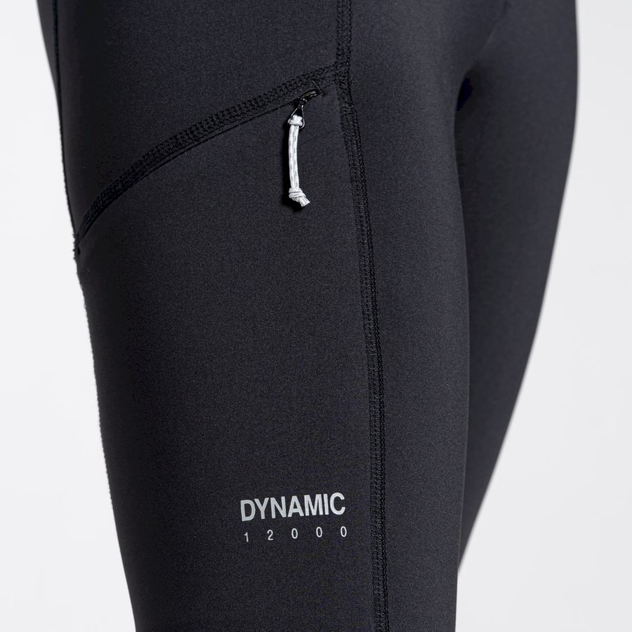 Black Craghoppers Dynamic Cropped Women's Leggings | QIQ3785WK