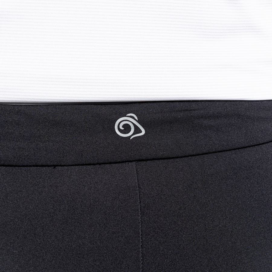 Black Craghoppers Dynamic Cropped Women's Leggings | QIQ3785WK