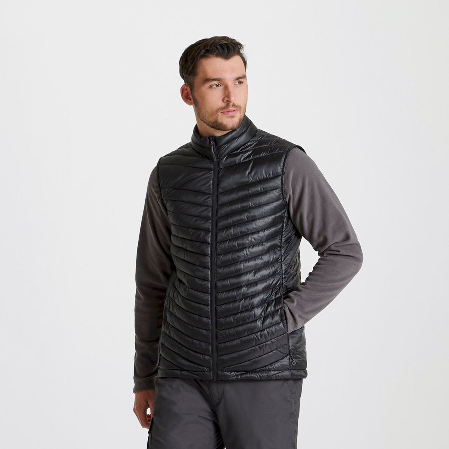 Black Craghoppers Expert Expolite Thermal Vest Men's Gilets | BPQ656QP