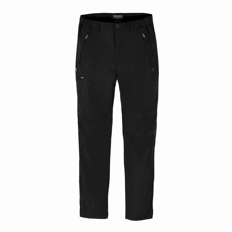 Black Craghoppers Expert Kiwi Pro Stretch Men's Trousers | DHB5452TF