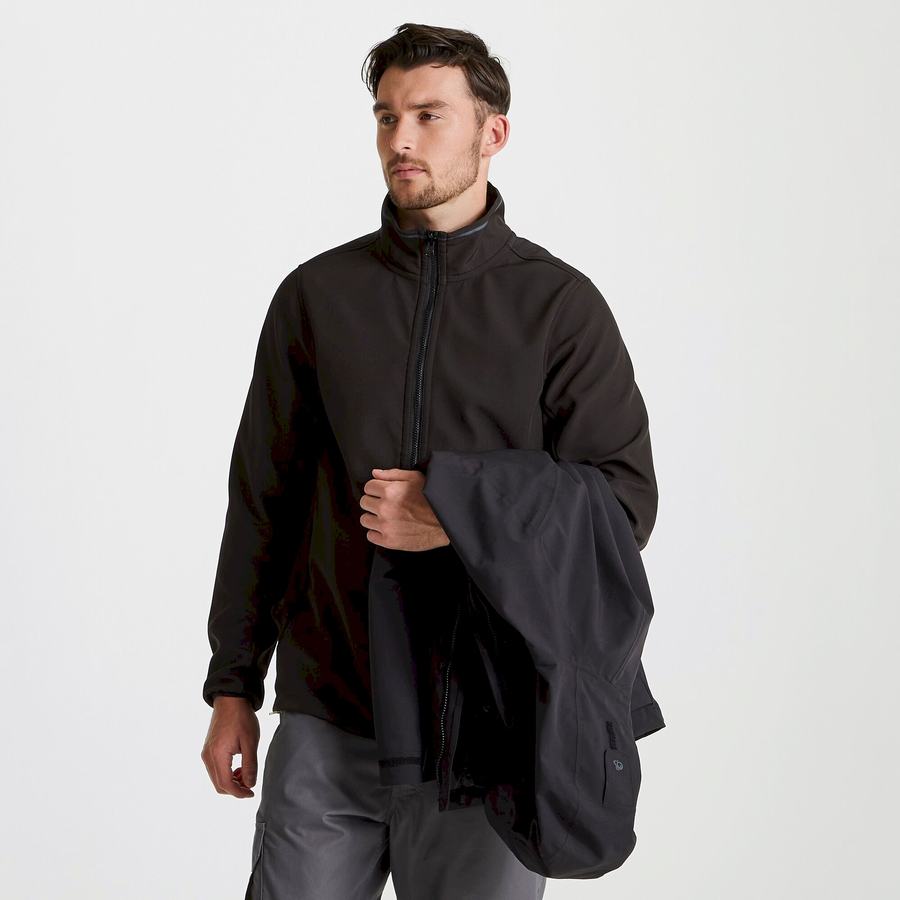 Black Craghoppers Expert Kiwi Pro Stretch 3in1 Men's Jackets | YLS5013NU