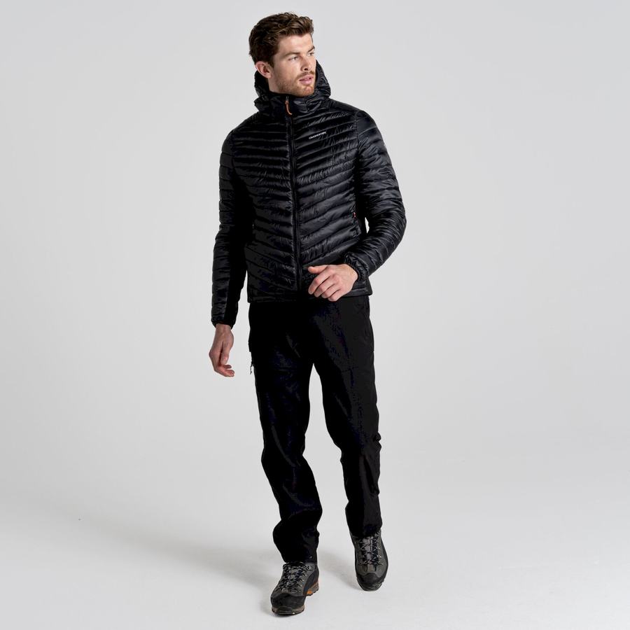 Black Craghoppers ExpoLite Insulated Hooded Men's Jackets | KKM5929FE