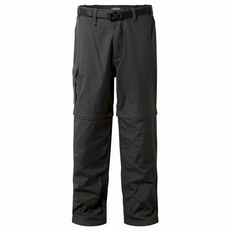 Black Craghoppers Kiwi Men's Trousers | HEU2937CN