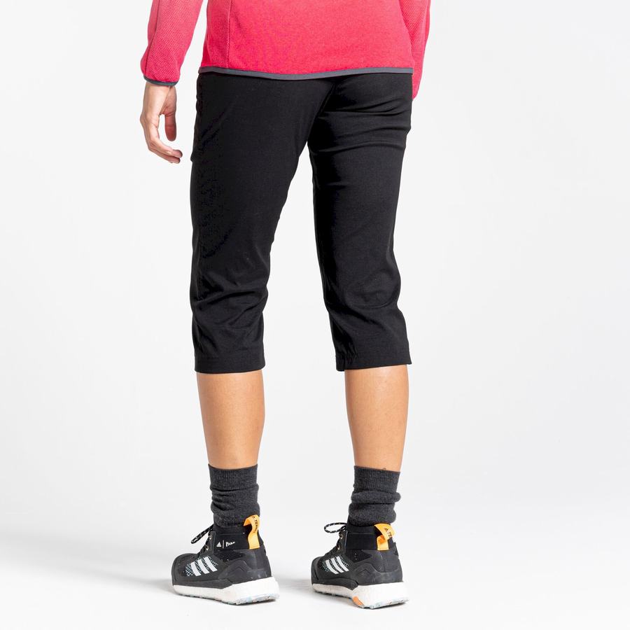 Black Craghoppers Kiwi Pro II Crop Women's Trousers | GSK9284FX