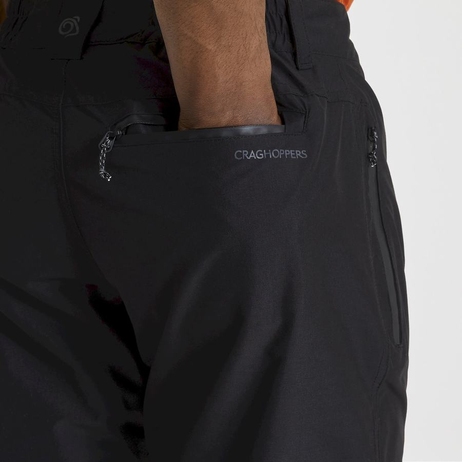 Black Craghoppers Kiwi Pro II Waterproof Men's Trousers | CZO8949UW