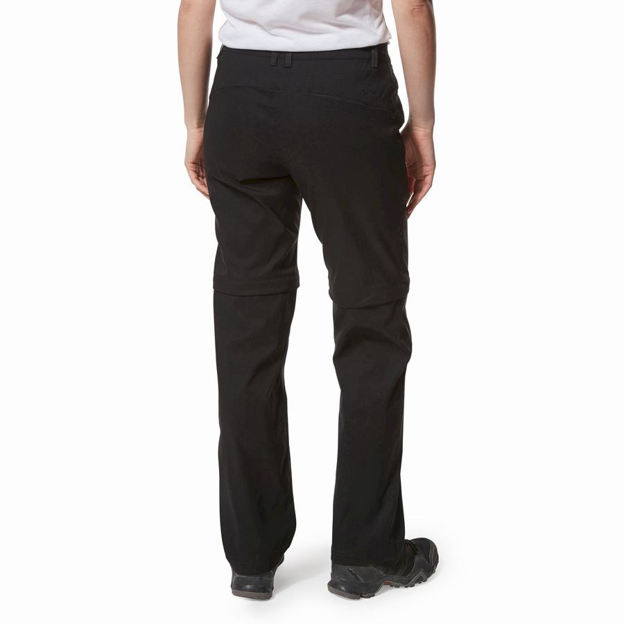 Black Craghoppers Kiwi Pro II Women's Trousers | IGO7041XU