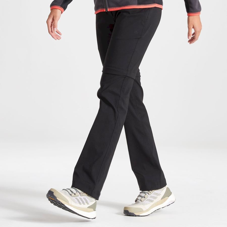 Black Craghoppers Kiwi Pro II Women's Trousers | QXA5782PC